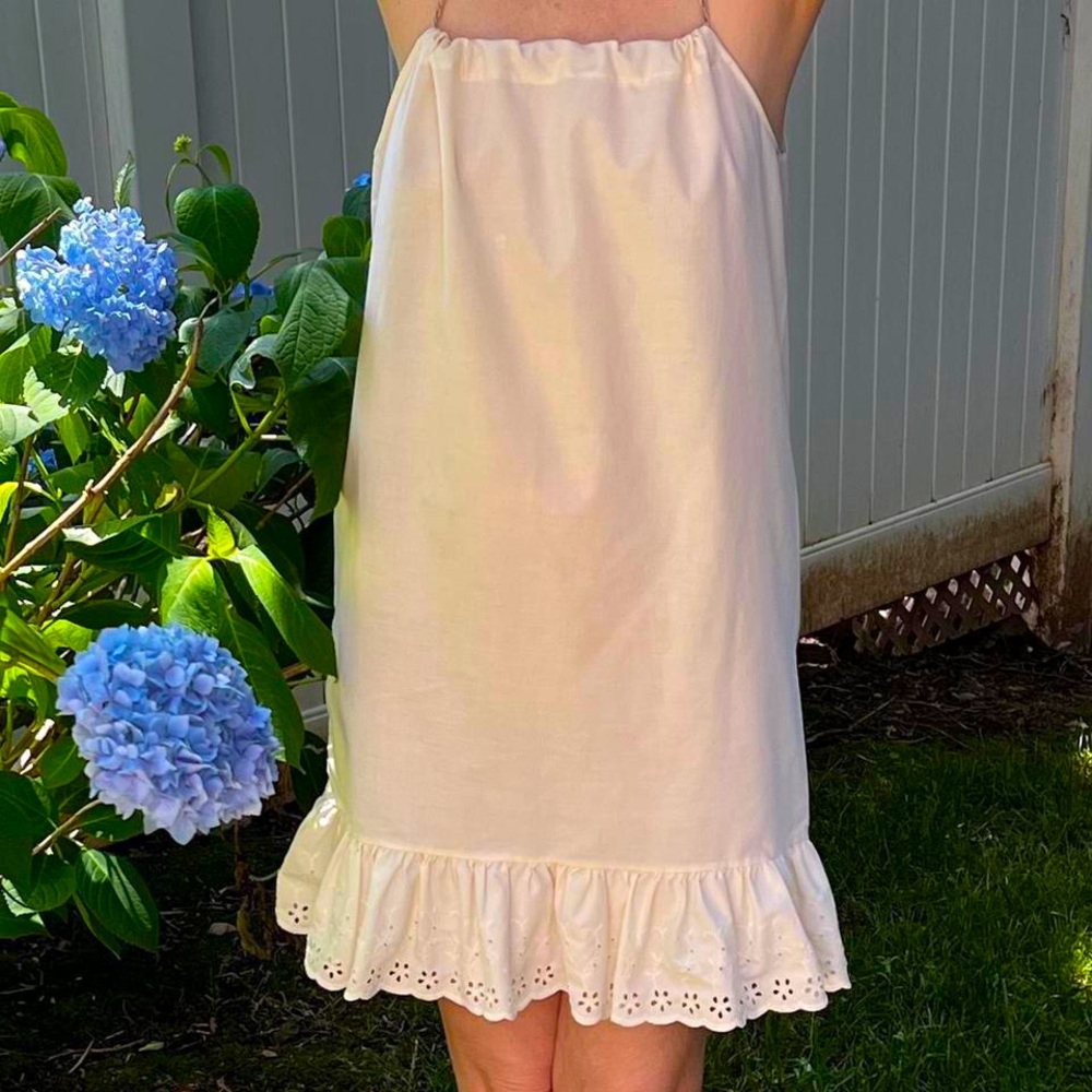VTG Ivory Lace Slip Dress